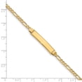 thumbnail image 3 of 14K Rhodium Plated Yellow Gold Pavï¿½ Figaro ID Bracelet, 3 of 3