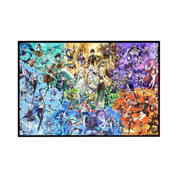 Jigsaw Puzzle Genshin Impact 1000 Pieces for Adults Game Gift (Element)