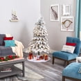 thumbnail image 6 of Nearly Natural 6ft. Flocked Montana Down Swept Spruce Artificial Christmas Tree, 6 of 7