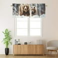 thumbnail image 2 of Winter Forest Bear Window Curtain Valances Rutsic Cabin Wild Animal Snowy Tree Rod Pocket Window Valance for Living Room Bathroom Bedroom Kitchen 54 by 18 in, 1 Panel, 2 of 6
