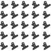 30 Pack Bulldog Clips 0.87 Inch Small Hinge Paper Clips Metal Hinge Clips for Crafts, Food Bags, Drawings, Photos at Home Kitchen & Office Usage, Black, 22mm