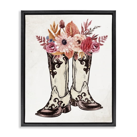Stupell Industries Farmhouse Black Floating Frame Canvas Art, 17 x 21, by Kim Allen