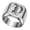 Silver Plated D, variant on Men's Stainless Steel Initial Letter Ring Chunky 18mm Square Alphabet Statement Band Punk Simple Style Size 5