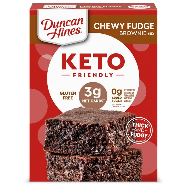 Duncan Hines Keto Friendly Chewy Fudge Brownie Mix Gluten Free Zero Sugar Added 10 Oz Walmart Com