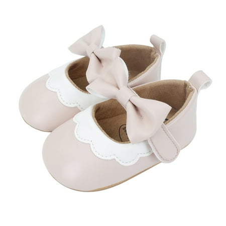 

Baby Girls Princess Shoes PU Leather Bow Non-slip First Walker Shoes