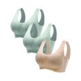 thumbnail image 2 of TAGOLD Womens Plus Size Bra,Summer Casual Bras for Womens,3-Pack Women Top Bra Wire Free Underwears Base Vest Style Sports Lingerie, 2 of 5