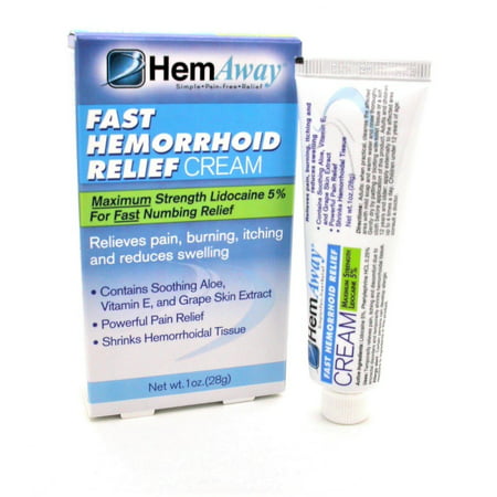 Hemaway Hemorrhoid Relief Cream,  1oz Tube - 1 (Best Solution For Hemorrhoids)