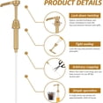 thumbnail image 2 of S9A 12Pcs Syrup Pumps Plastic Coffee Syrup Pump Dispenser Premium Gold Glass Bottle Flavor Syrup Pump Kit Durable Caramel Pump Replacement for Most 25.4oz/750ml Bottles, 2 of 5