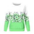 thumbnail image 4 of Meichang Sweatshirts pour Femmes Manches Longues Col Rond Coupe Ample Pull Tunique Graphique Florale Mode Sweatshirts à Blocs de Couleur avec Poche, 4 of 5