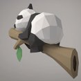 thumbnail image 3 of 3D Animal Paper Model,Panda on the Tree Geometric Origami for Home Decor,Wall Decoration,Educational Kids Toys,A, 3 of 6