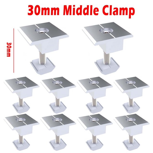 10Pc 30-45Mm Adjustable Clamp Solar Panel Mounting Bracket Stand Wide Photovoltaic Support Solar System Accessories