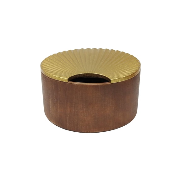 Ashland Round Box with Gold Lid Tabletop Decor , Spring Home Decor