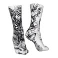 thumbnail image 7 of Fuzoiu Tiger Butterfly Floral Art Print Crew Socks,Casual Athletic Gym LightWeight Thin Socks,Casual Crew Socks for Men Woman,Calf Length Crew Socks, 7 of 7