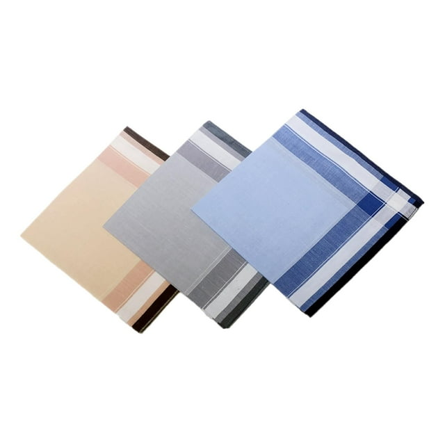 serony Mouchoirs Carrés de Poche pour Fête, Coton Durable, 3 Pcs