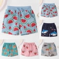 thumbnail image 4 of KPOPLK Toddler Shorts French Terry Baby Boys Shorts Infant Summer Clothes Size 4-5,Mint Green, 4 of 9