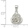 thumbnail image 2 of 925 Sterling Silver Rose Shaped Pendant, 2 of 2
