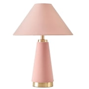 Beautiful Rose Pink Velvet Table Lamp by Drew Barrymore, 19" H