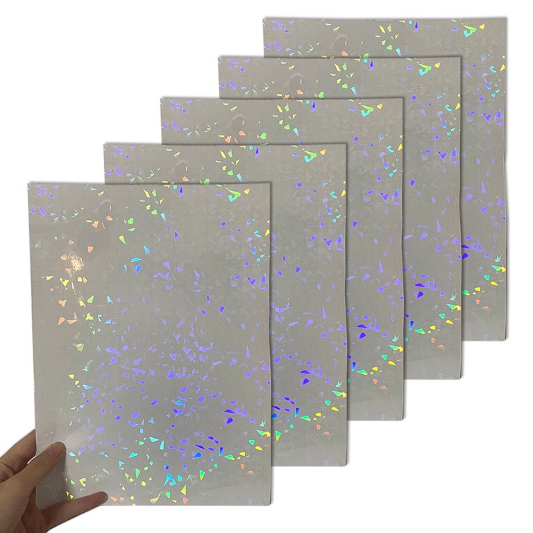 Koala Holographic Sticker Paper Clear RAINBOW Holographic Overlay Vinyl  Sticker Paper, Transparent Self-Adhesive Laminting Sheets A4 
