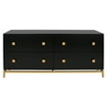 thumbnail image 5 of SAFAVIEH Couture Claudette Modern 4-Drawer Dresser, Black/Gold, 5 of 16