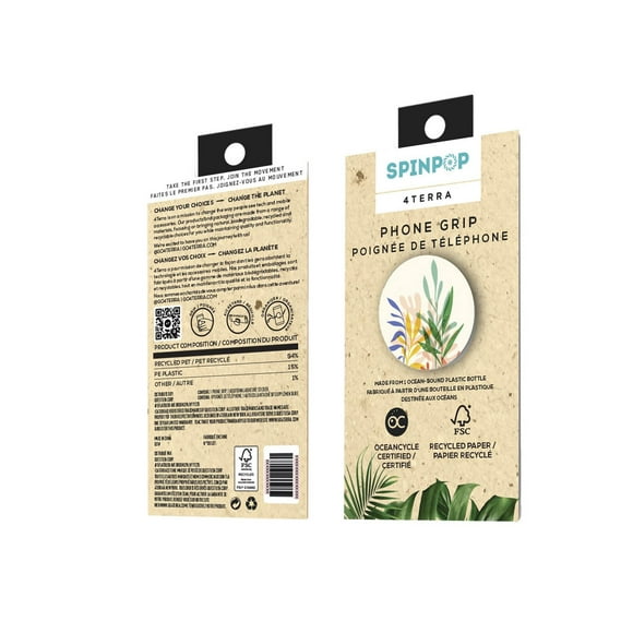 4TERRA Phone Grip - Ocean Cycle - Leaves