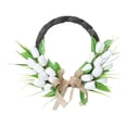 thumbnail image 3 of Corona artificial de primavera y verano de tulipanes de 15,75 pulgadas para decoración del hogar para la puerta principal. Estilo B, 3 of 9