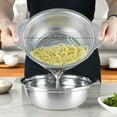 thumbnail image 2 of POPGRADE Stainless Steel Colander for Kitchen, 2.5QT Rice Washer Strainer with Mixing Bowl, Colander Bowl Set with Microporous for Washing Rice, Pasta, Spaghetti, Fruits, Dishwasher Safe(2PC), 2 of 7