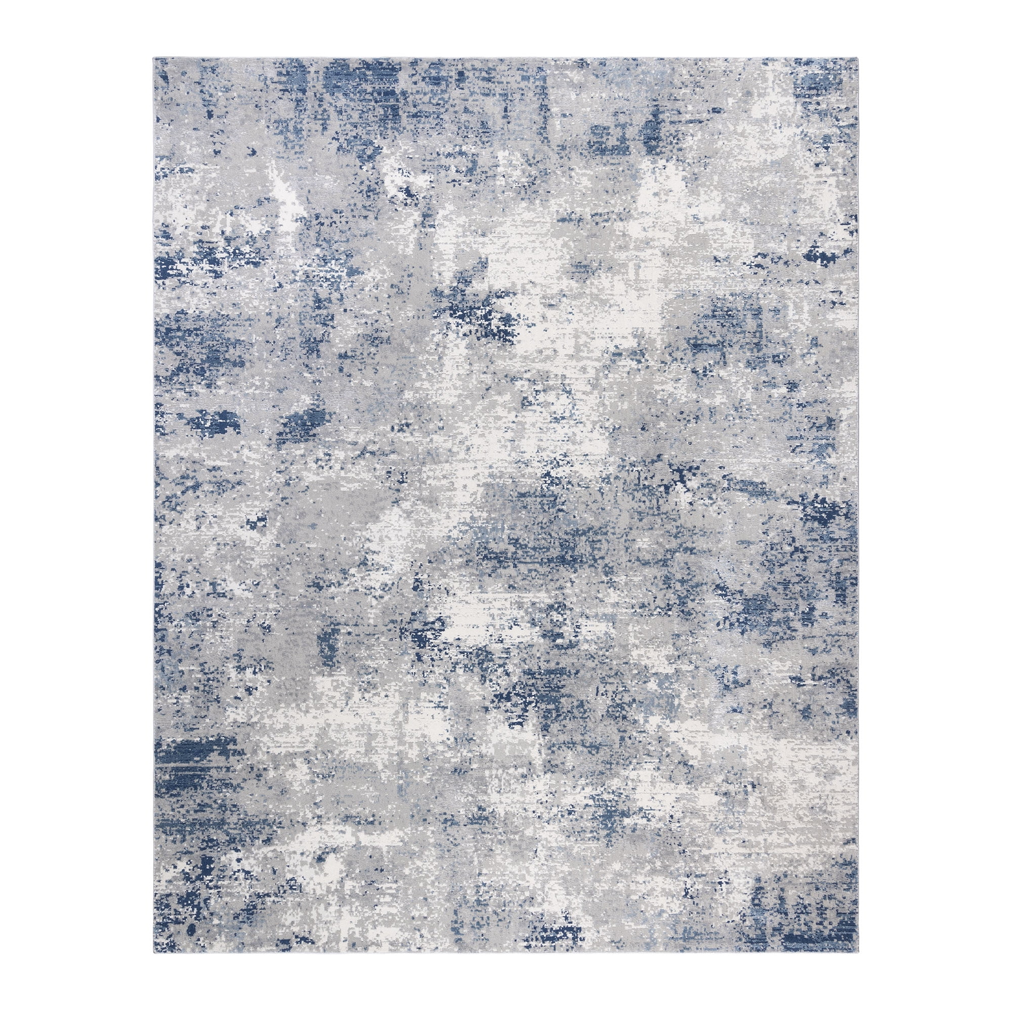 Gertmenian Eden Afina Polyester Blue Non-Slip Abstract Indoor Area Rug, 6x9