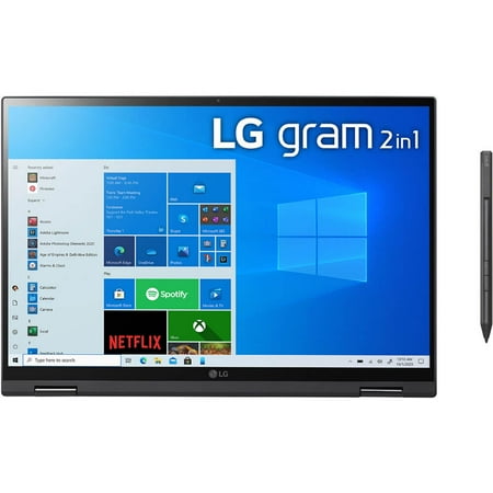 LG - gram 2-in-1 14” WUXGA Laptop – Intel Evo Platform Core i7 – 16GB RAM – 1TB NVMe Solid State Drive - Black