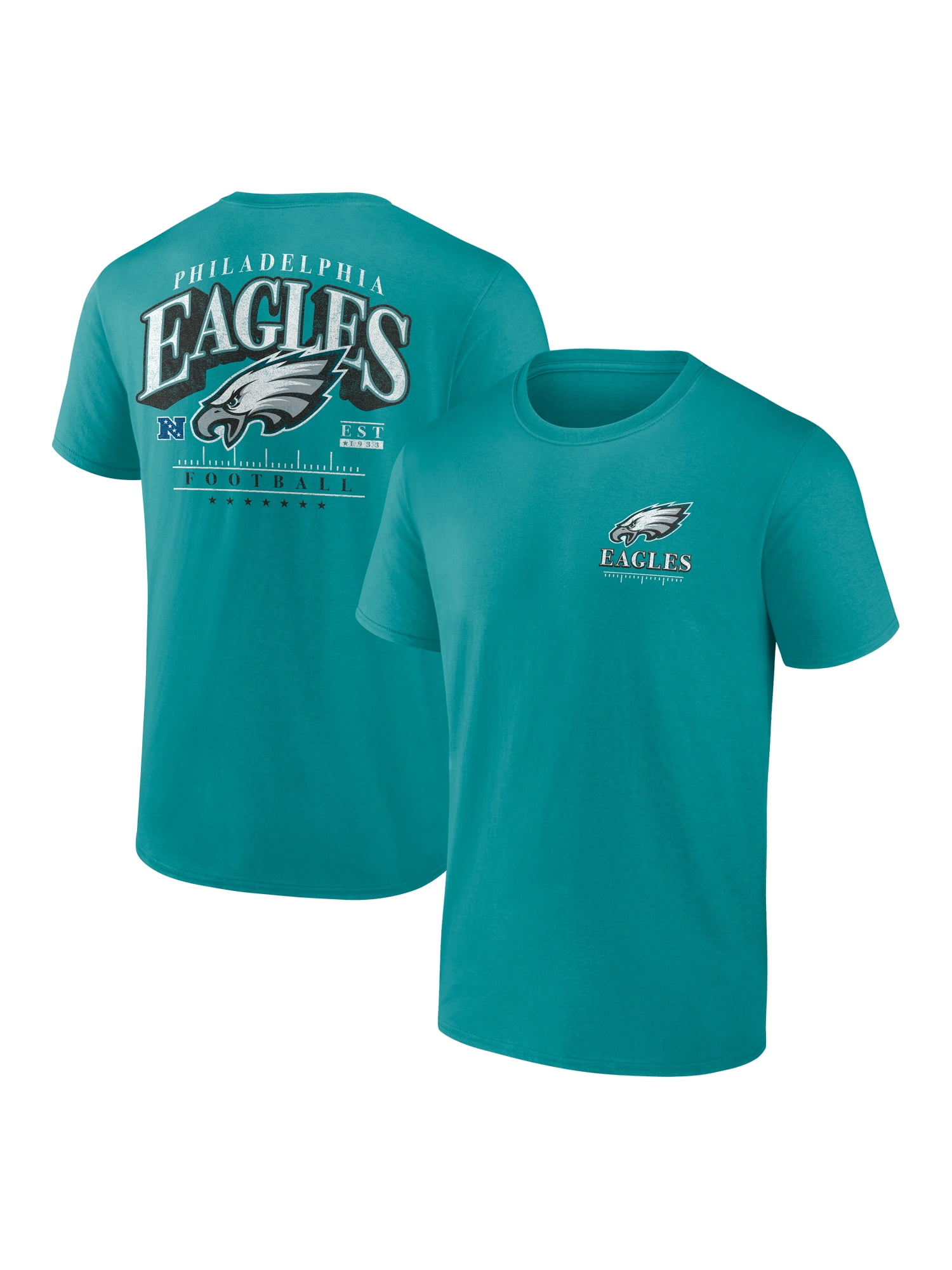 NFL Philadelphia Eagles Men's Cotton Faded Teal Short Sleeve T-Shirt