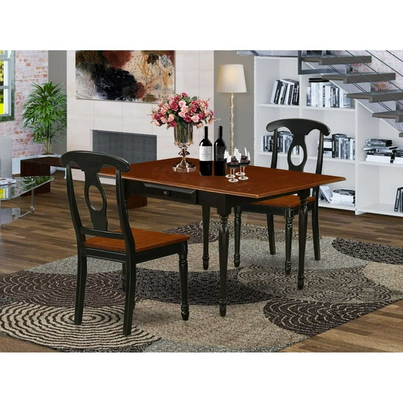 Dining Room Set Black & Cherry, MZKE3-BCH-W
