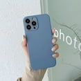 thumbnail image 1 of Original Square Liquid Silicone Phone Case For iPhone 15 14 13 11 12 Pro Max Mini X XS 7 8 Plus SE 2020 Shockproof Back Cover Grey Blue For iPhone 11Pro Max, 1 of 6