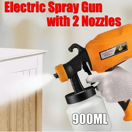 High Pressure Cordless Paint Sprayer Electric Airless HVLP Spray Gun 2 Battery