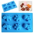 thumbnail image 3 of Ludlz Cake Mold Cartoon Shape Easy Demould Non-stick DIY Silica Gel 6 Grid Lion/Dinosaur Soap Mold Kitchen Supplies, 3 of 8