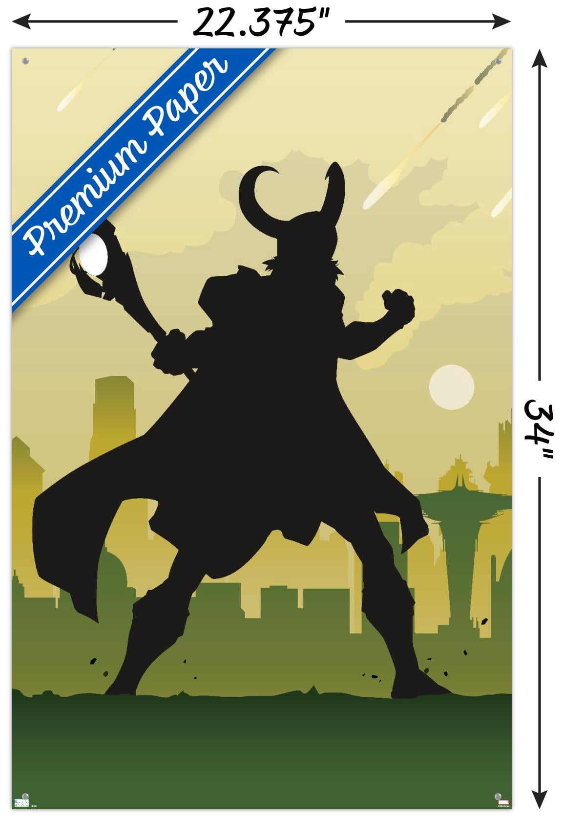 Marvel Comics - Loki - Minimalist Wall Poster with Pushpins, 22.375" x 34"