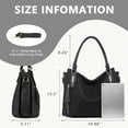 thumbnail image 3 of JOYSON Women's Shoulder Bag,Handbags,Tote Zipper Purse PU Leather Top-handle Satchel Bags Ladies Medium Black, 3 of 8