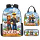 thumbnail image 1 of ROBLOX-mochila con diseño de mundo Virtual para estudiantes de primaria y secundaria, morral escolar de Anime, caja de papelería de dibujos animados, 1 of 4