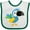 White and Green, variant on Inktastic Colorful Parrot, Tropical Parrot, Cute Parrot Boys or Girls Baby Bib