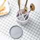 thumbnail image 5 of Portacepillos ventilado con drenaje | Organizador de baño de 4 compartimentos para maquinillas de afeitar y cosméticos | Diseño compacto de plástico en verde o blanco, 5 of 7