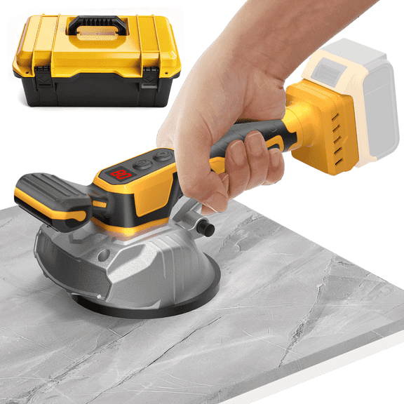 Tile Vibration Tool for Dewalt 20V Battery, Cordless Tile Installation Tool with 8 Speed, Suction Cup, Digital Display for Floor (Tool Only)