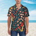 thumbnail image 2 of Balery Berries and Flowers Camisas hawaianas de manga corta para hombre, camisas playeras de corte holgado, camisas de vacaciones con botones,3X-Large, 2 of 7