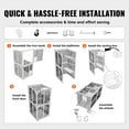 thumbnail image 5 of VEVOR Cat House Outdoor, 3-Tier Large Catio, Cat Enclosure with 360° Rotating Casters, 2 Platforms, A Resting Box and Large Front Door, 29.9 x 34 x 64.1 inch, 5 of 9