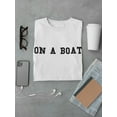 thumbnail image 3 of One A Boat Street Words Men White T-Shirt, Male Small, 3 of 4