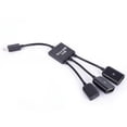 thumbnail image 2 of 3 Port Micro USB OTC 3 in 1 Micro USB to USB OTG Hub Cable Cord Adapter Connector Charging and Data Sync Transfer for Android Tablet Smartphone Supports OTG Function, 2 of 8