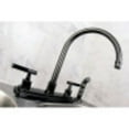 thumbnail image 3 of NS8790DKLSP Water Onyx 8 inch centerset kitchen faucet with lever handles and matching side sprayer, Black Nickel, 3 of 5