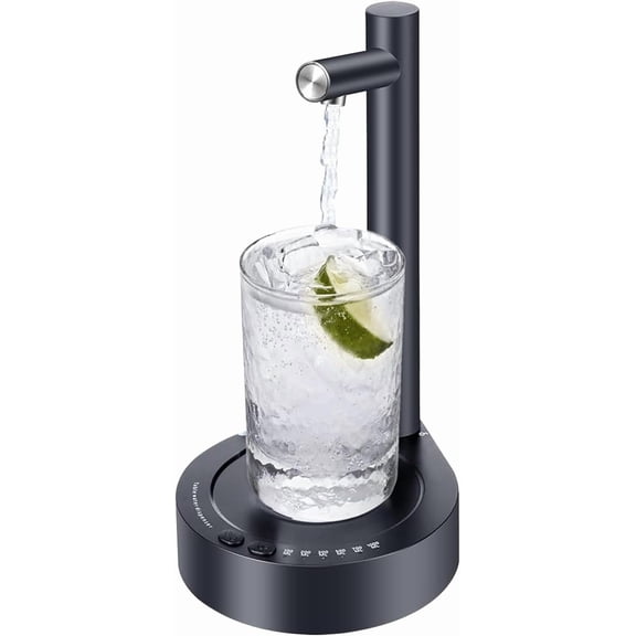 Desktop Water Dispenser for 5 Gallon Bottle, Portable Small Electric Pump Jug Home, Office, Camping, Outdoor, Easy & Useful Navy Blue Rechargeable Countertop