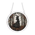 thumbnail image 2 of Cififendec Halloween Stained Glass Puzzle Suncatcher, 8.66", Acrylic Hanging Window Decor for Bay Window Porch Eave Glass Door Autumn Window Focal Embellishment, 2 of 5