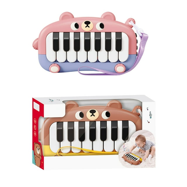 EazyTech Kids First Piano Learning Toy with Do-Re-Mi Keys, Portable Electronic Keyboard with Light-Up Notes, Early Music Education Instrument for Toddlers, ABS Safe Musical Gift
