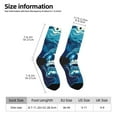 thumbnail image 2 of Fuzoiu Abstract Blue Skull Print Athletic Crew Socks for Men & Women,Casual Crew Socks,Above Ankle Crew Socks for Business, Casual, 2 of 6