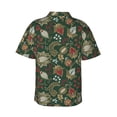 thumbnail image 3 of Uemuo Red Leaves Printed Regular Fit Short Sleeve Casual Hawaiian Shirt for Men,Aloha shirt,Tropical shirt,Floral print shirt,Vacation Beach shirt-XX-Large, 3 of 9