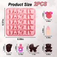 thumbnail image 2 of ACDANC Baby Shower Candy Silicone Molds 2Pcs,Chocolate Moulds with Cute Patterns,35 Cavity Ice Molds Tray for Cake Desserts,Cupcake Toppers, 2 of 9